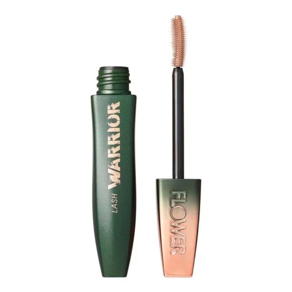 Flower Beauty Lash Warrior Mascara - Volumizing Lashes, Length & Definition, No Clumping (Fierce Black)