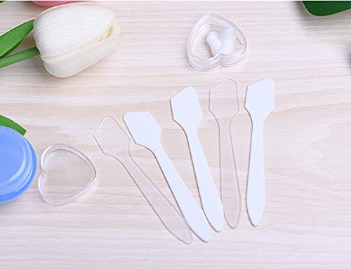 Reusable Mini Make-Up Spatulas, 100 Pieces,Transparent.