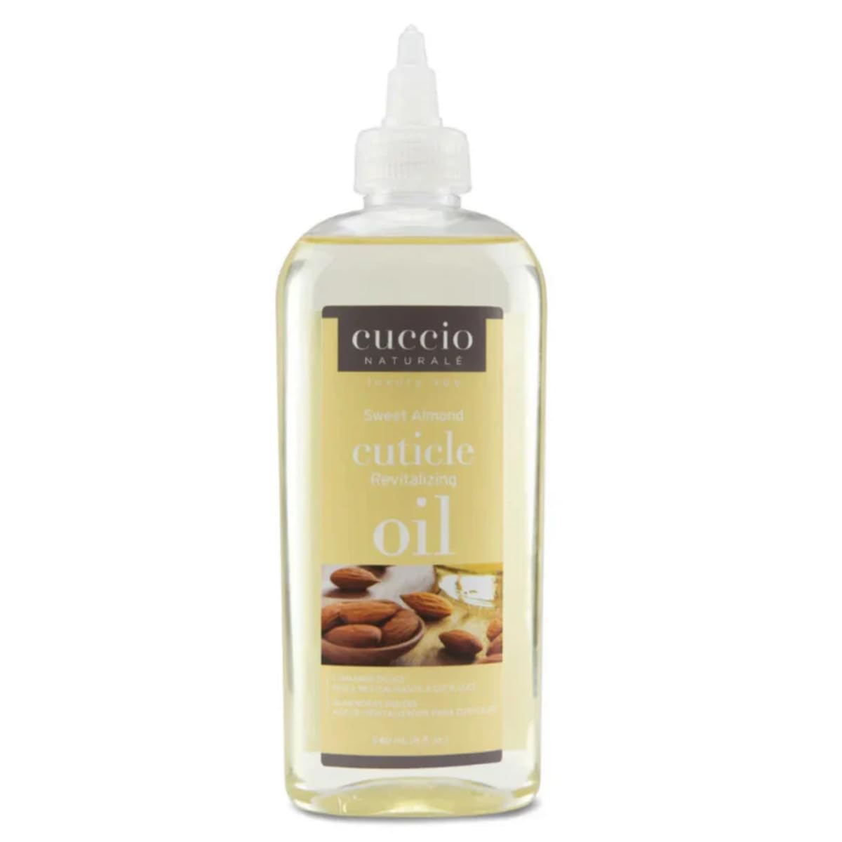Cuccio Naturale Revitalizing Cuticle Oil 8 oz (Sweet Almond) - Nourishing Cuticle & Nail Oil with Sweet Almond Oil & Vitamin E f