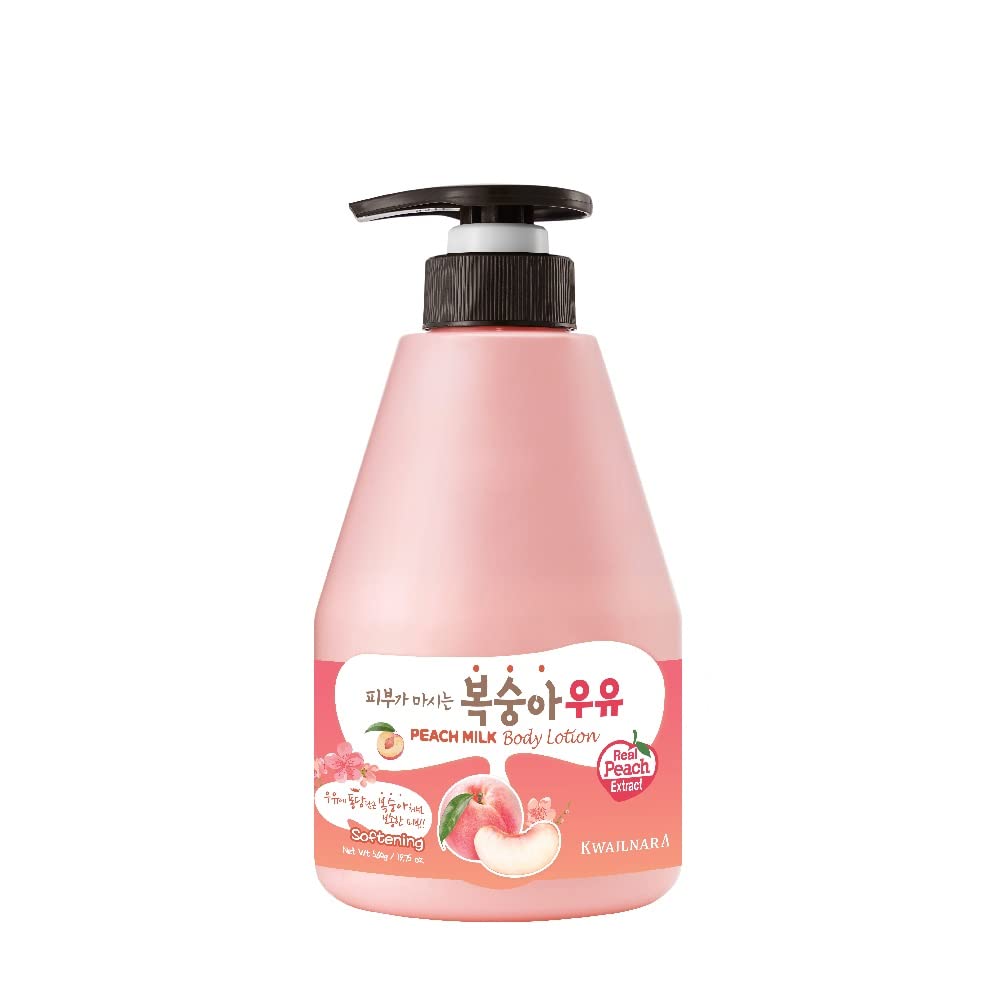 Welcos Kwailnara Milk Body Lotion 560 G / 19.75 Oz. (Peach Milk)