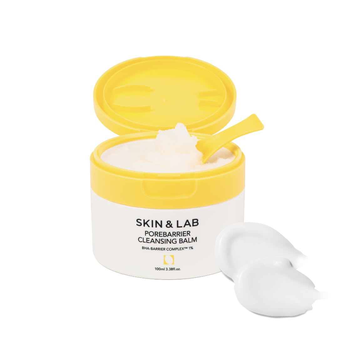 Skin&Lab] Porebarrier Face Cleansing Balm | Eyelash Extension-Safe Cleanser | Vegan Makeup Remover For Waterproof Makeup | Balm
