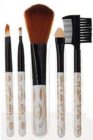 Aasakt Mini 5 White Makeup Brushes Set For Makeup  (Pack Of 5)