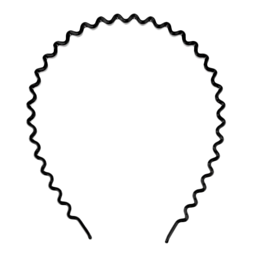 ATORSE?Zig Zag Hair Band Toothed Wave Headband Women Men Girls Hair Accessory Black