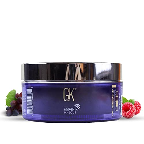 Gk Hair Global Keratin Lavender Bombshell Masque (7.05 Fl Oz/200 G) Semi-Permanent Long Lasting Hair Toning Color Pigments Moist