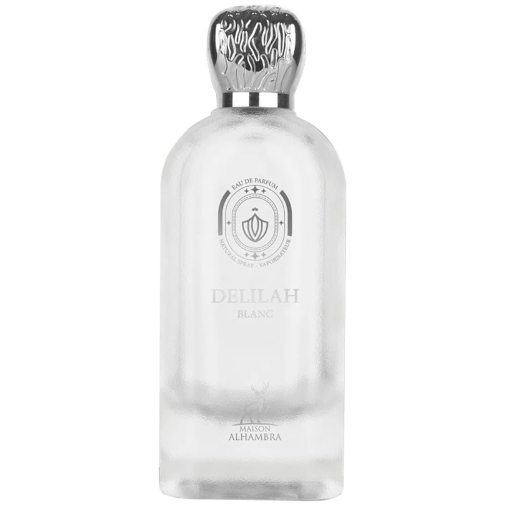 Maison Alhambra Delilah Blanc - Citrus, Amber, Floral, Musky - Eau de Parfum Spray Long-Lasting Fragrance for Women, 3.4 Ounce /