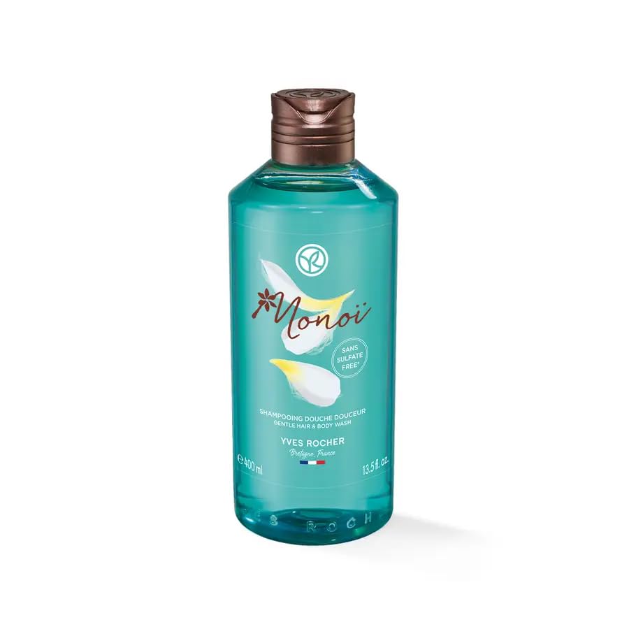Yves Rocher Mono de Tahiti Monoi Moisturizing Body Hair Gel Coconut and Tiare Scent All Skin Types 400 ml./13.5 fl.oz.