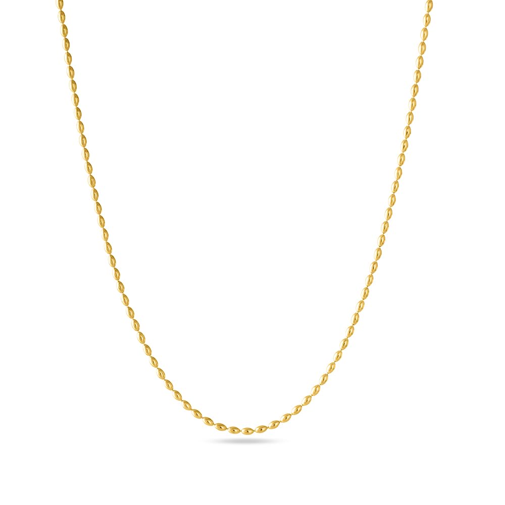 Palmonas 18K Gold Plated Gold Beaded Necklace For Women  Gift For Girls & Women | Waterproof & AntiTarnish Necklace