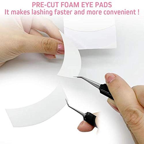Foam Eye Pads For Eyelash Extensions - Akissos 125 Pcs Pre Cut Medical Foam Tape Under Eye Pads Lash Extension Supplies Beauty T