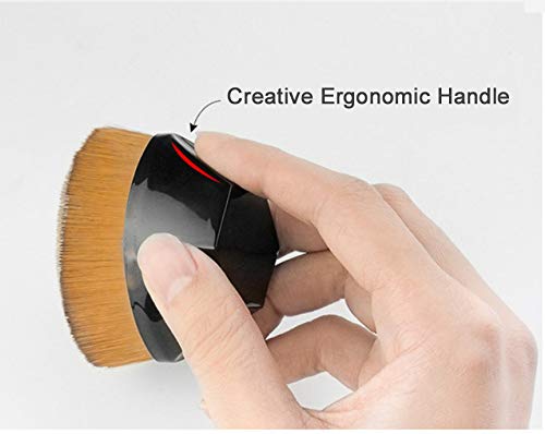 JOSALINAS Foundation Makeup Brush Fast Flawless Application Blusher Liquid Cream Powder Cosmetic Body Blending Tool, Black