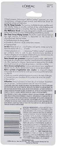 L'Oreal Voluminous Million Lashes Mascara, Blackest Black 635