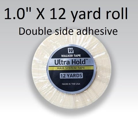 Walker Tape Hold Hair Extension Tape Roll (1'' X 12 Yard) Wkr-Uht-M3 Clear 36 Foot (Pack Of 1)