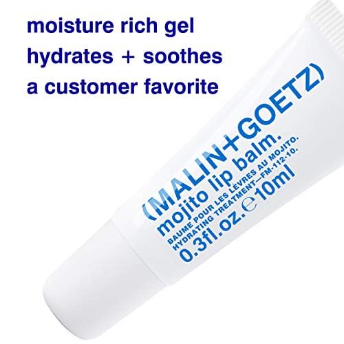 Malin + Goetz Mojito Lip Moisturizer For Men And Women, Long Lasting Hydrating, Soothing Dry Lip Repair Treatment, Lightly Fragr
