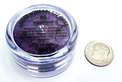 Pure Ziva Beautiful Deep Eggplant Purple Blue Single Loose Powder Eyeshadow Powder Pigment; Talc, Paraben & Cruelty Free