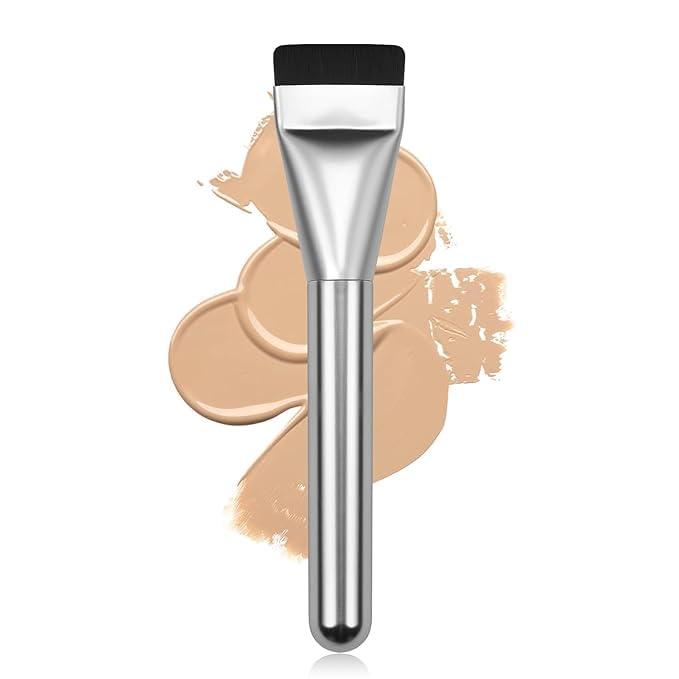 Flat Foundation Brush,Flat Head Foundation Brush For Liquid Makeup, Foundations Brush Set For Liquid, Cream Foundations Conceal