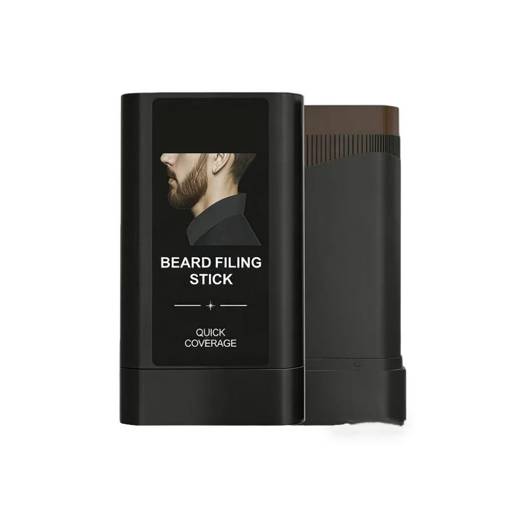 Beard Filing Stick,Moustache Makeup Quick Coverage Sweatproof Waterproof Lasting Natural Beard Dyeing Beard TouchUp Finish For 