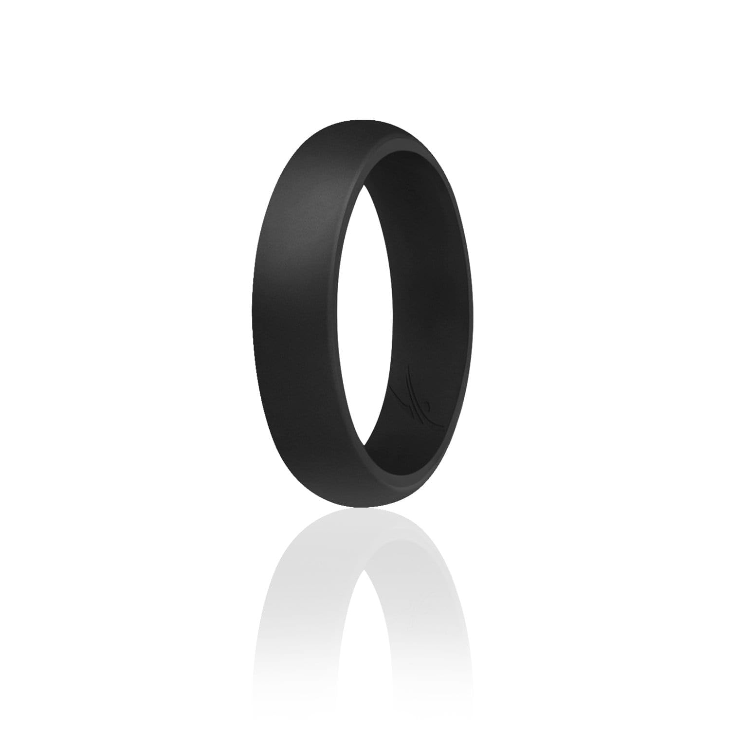 ROQ Silicone Rubber Wedding Ring for Women, Dome Solid Glitter & Metallic, Rubber Silicone Wedding Band, Anniversary Rings, Promise Ring, 5.5mm Wide 2mm Thick, Single, Gold, Size 6