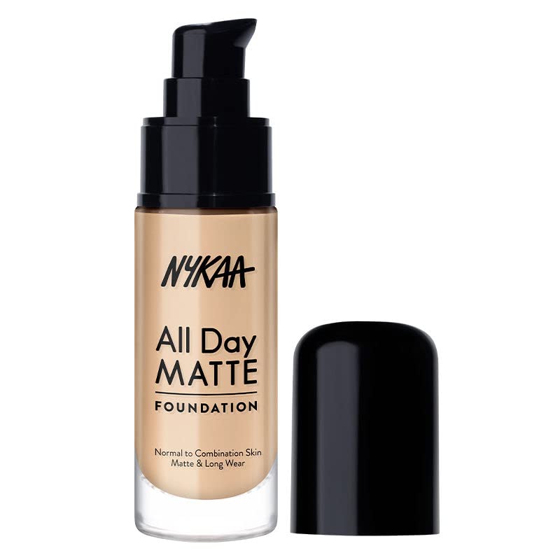 Nykaa All Day Matte Long Wear Liquid Foundation, Sand 07