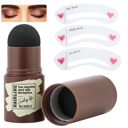 Glowhouse Eyebrow Shaper Kit Eyebrow Color Stamp 3Pcs Eyebrow Shaping Stencils 2Pcs Eyebrow Mascara Brush