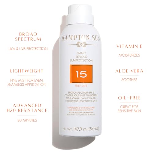 Hampton Sun Spf 15 Continuous Mist Sunscreen, 5 Oz