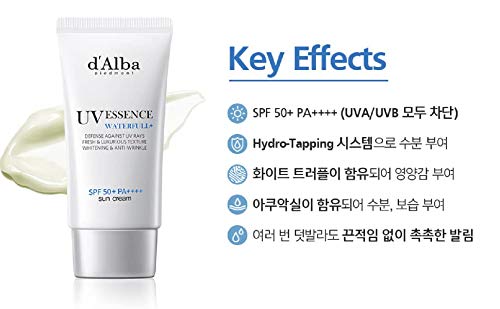 D'Alba Piedmont Waterful Essence Sun Cream White Truffle Ingredients Spf50+ (White Truffle Sun Cream)