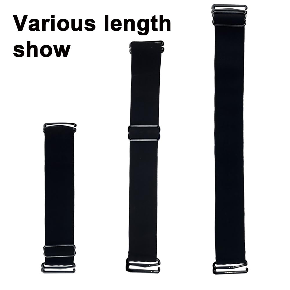 GELXGRIT Adjustable Elastic Wig Band - Nonslip Black Polyester Strap, 3 Count
