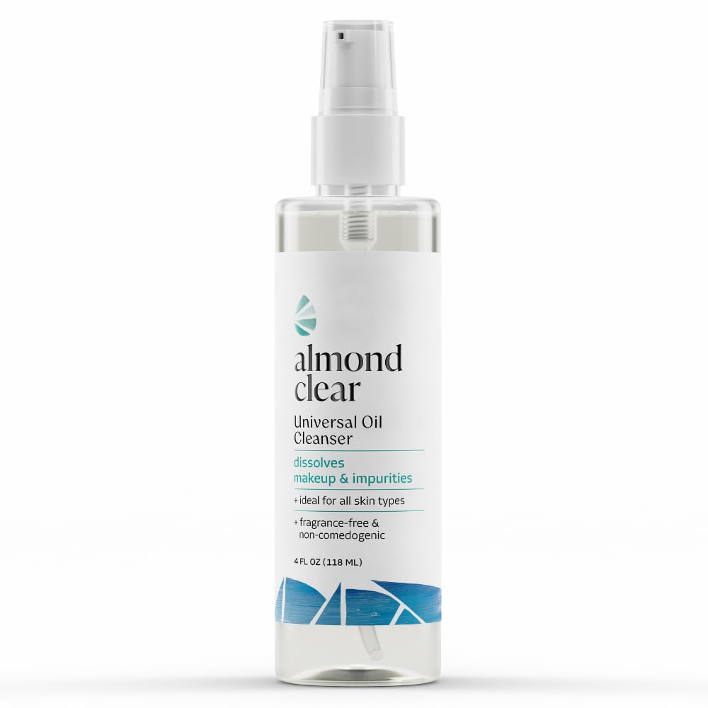 Almond Clear Oil Cleanser for AcneProne Skin, NonComedogenic, 4 Fl Oz