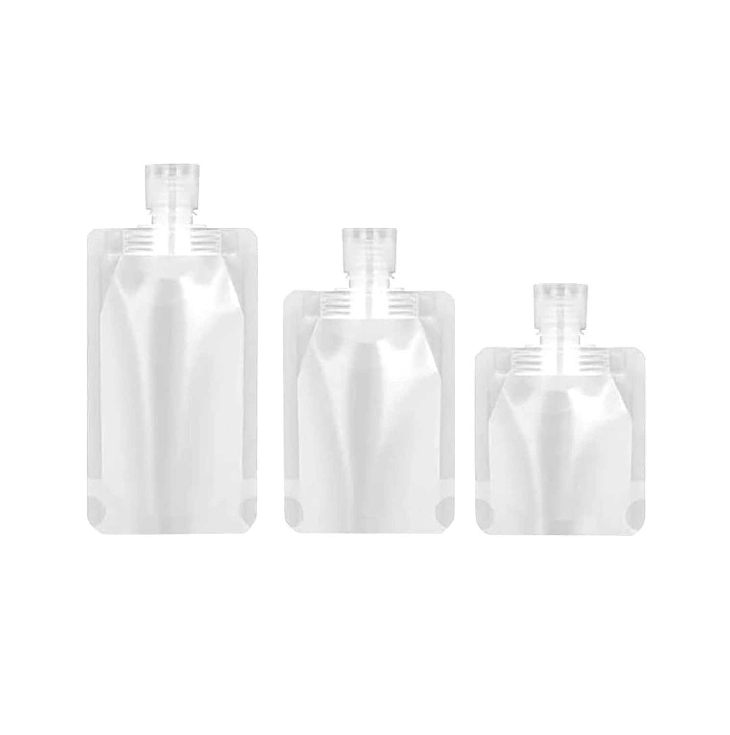 Kandpand Plastic Travel Fluid Makeup Packing Bag 30Ml/50Ml/100Ml Refillable Pouches Empty Cosmetic Squeeze Pouch Leakproof Stand