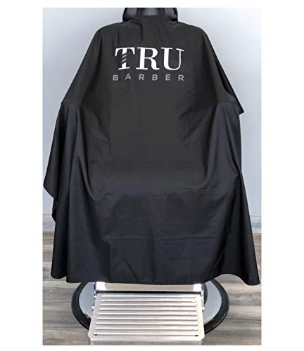 Tru Barber Silicone Neck Cape, 100% Polyester, Light Weight Cape And Waterproof, Professional Cape With Snap Closure Hair Salon