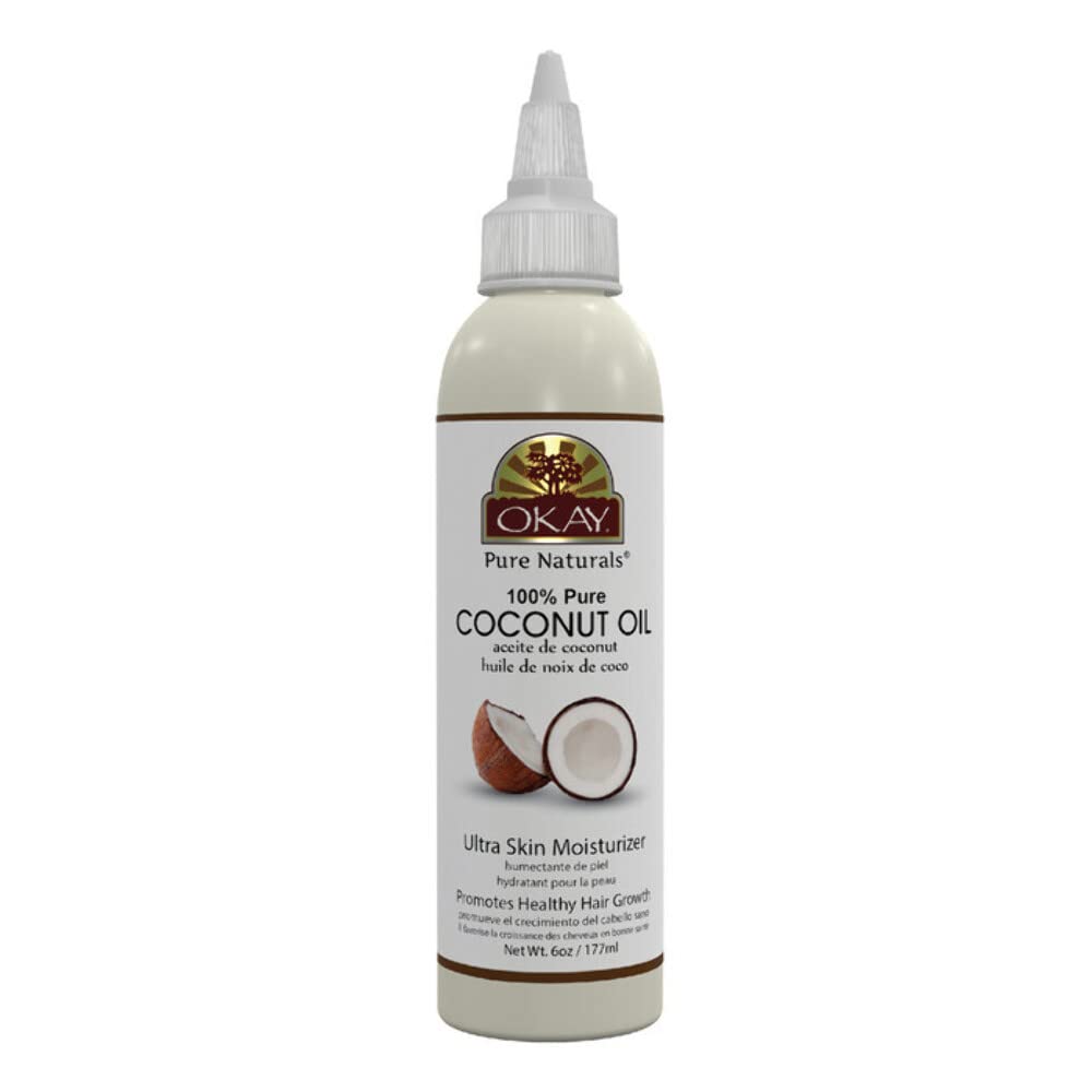 OKAY 100% COCONUT OIL for HAIR and SKIN 6oz / 177ml
