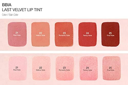 Bbia Last Velvet Lip Tint - Soft & Creamy Matte Finish Lip Stain, Blur Effect With Velvety Texture, Long-Lasting, High Pigment,