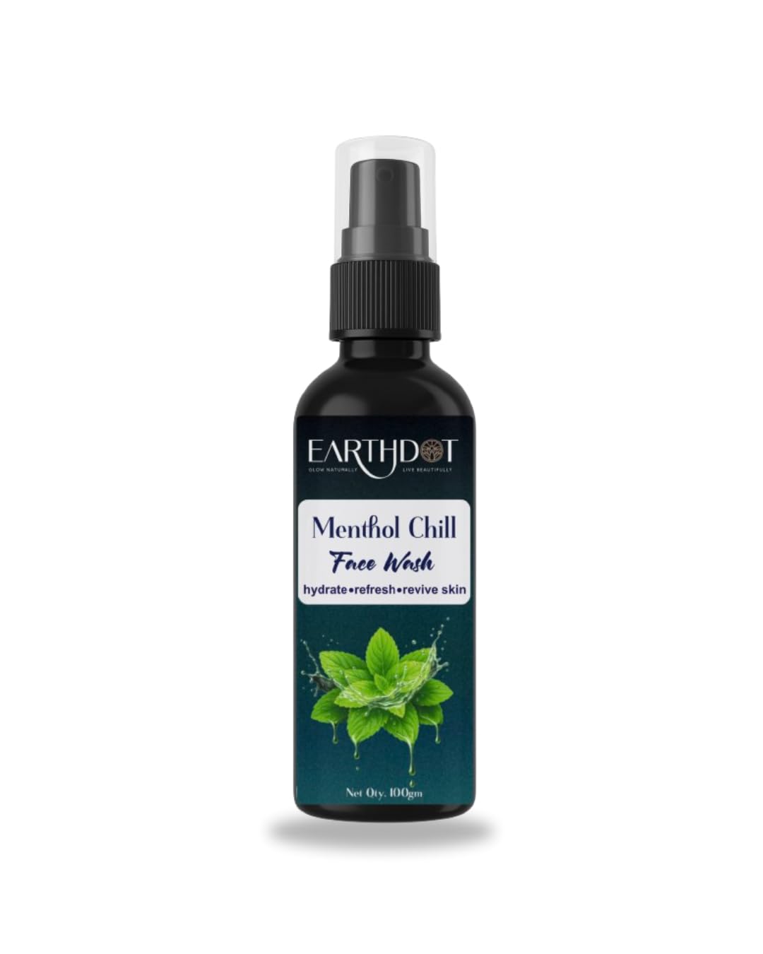 Earthdot Menthol Chill Face Wash | Cooling & Hydrating Daily Cleanser With Natural Menthol | Refreshing Oil Control Face Wash Fo