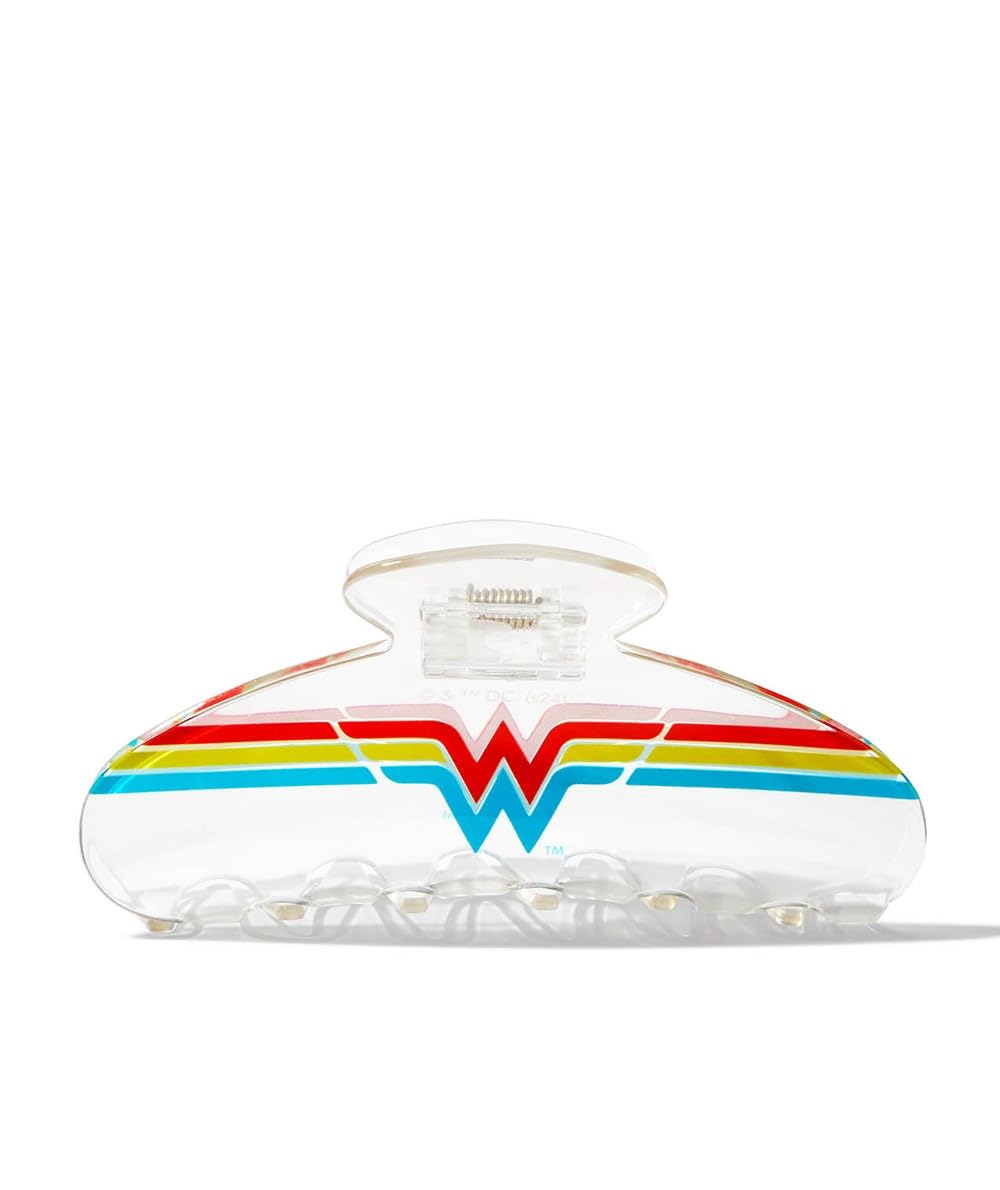 Wonder Woman x Kitsch Clear Acrylic Large Claw Clip - Cute Hair Clips for Women, Hair Claw Clips for Thick Hair, Large Hair Clip