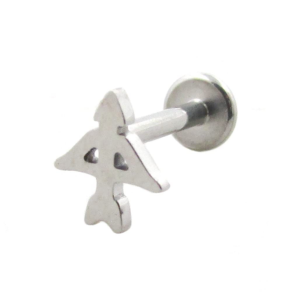 NewkeepsR 16g-Titanium Threadless Zodiac 12 Constellation Astrology Jewelry Stud Earring-Sagittarius