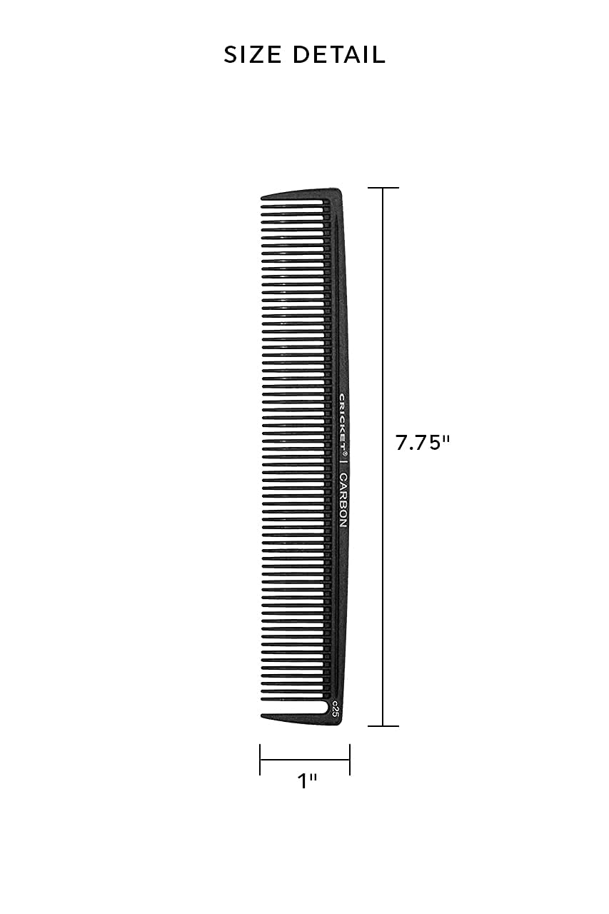 Cricket C25 Professional Hair Stylist Multi-Purpose Carbon Comb Anti-Static Heat Resistant Styling Detangling Sectioning Combs F