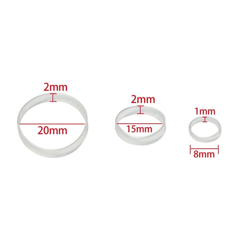 Minihope Mini Rubber Bands Soft Elastic Bands Clear Polyband Elastics 1000 Count for Women Kids Braids Hair Clear - Fine Hair Pa