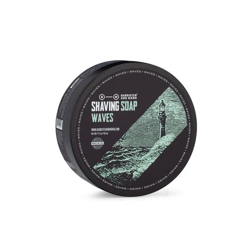 Barrister and Mann Shaving Soap | Luxury Dense, Rich & Creamy Lather Tallow Wet Shave Puck Bar Notes of Lavender, Geranium, Berg