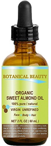 Botanical Beauty SWEET ALMOND OIL 100% Pure Natural Virgin Unrefined Undiluted Cold Pressed Carrier Oil for Face, Skin, Body, Ha