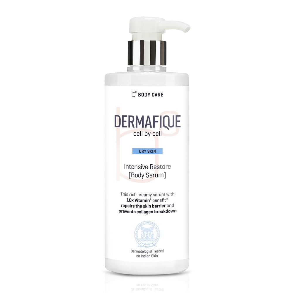 Dermafique Intensive Restore Body Lotion Serum - 500Ml, Body Lotion For Dry Skin, Suitable For Winters, With 10X Vitamin E Benef