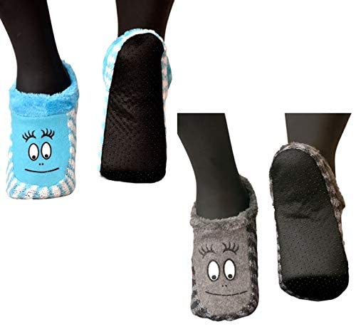 Magic Little Angle Multi Coloured Warm Winter Slipper Socks Indoor Warm Knitted Booties Slipper Socks With Soft Rubber Sole (Mul