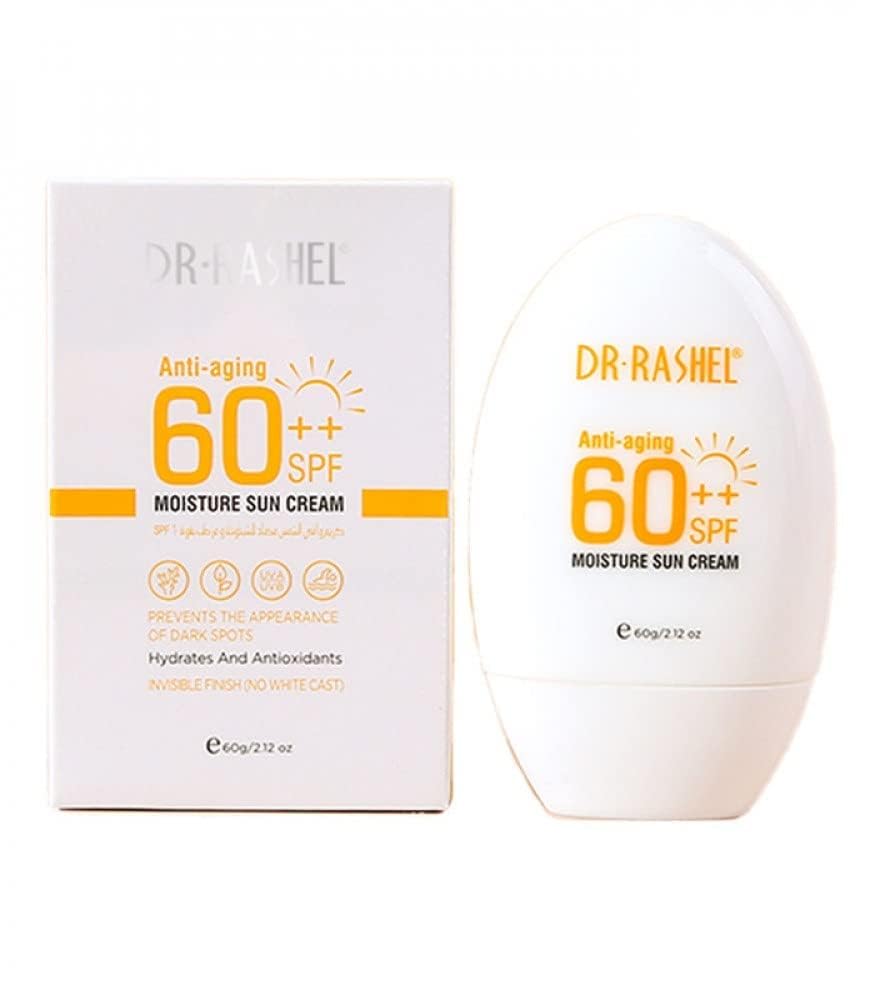 DR.RASHEL Dr Rashel Anti Aging 60++ SPF Moisture Sun Cream, Size 60g, 2.12 Oz (Pack Of 1)
