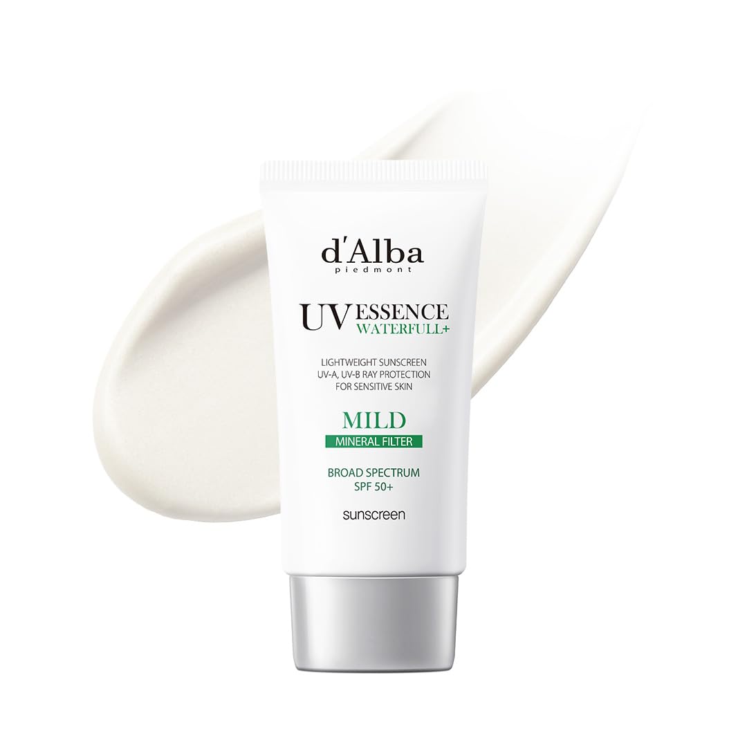 D'Alba Piedmont Italian White Truffle Waterfull Mild Sunscreen, Vegan, Mineral Sunscreen, Broad Spectrum Spf 50+ Non-Nano Sunscr