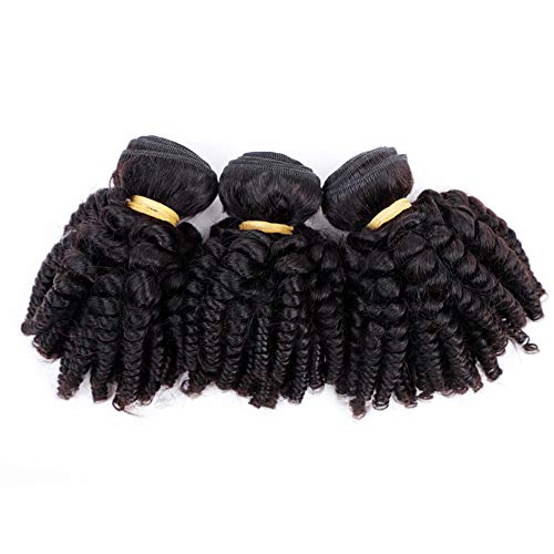Brazilian Funmi Hair 3 Bundles Spiral Curl Human Hair Short Curly Weave 8A Unprocessed Brazilian Funmiextensions Human Hair 100G