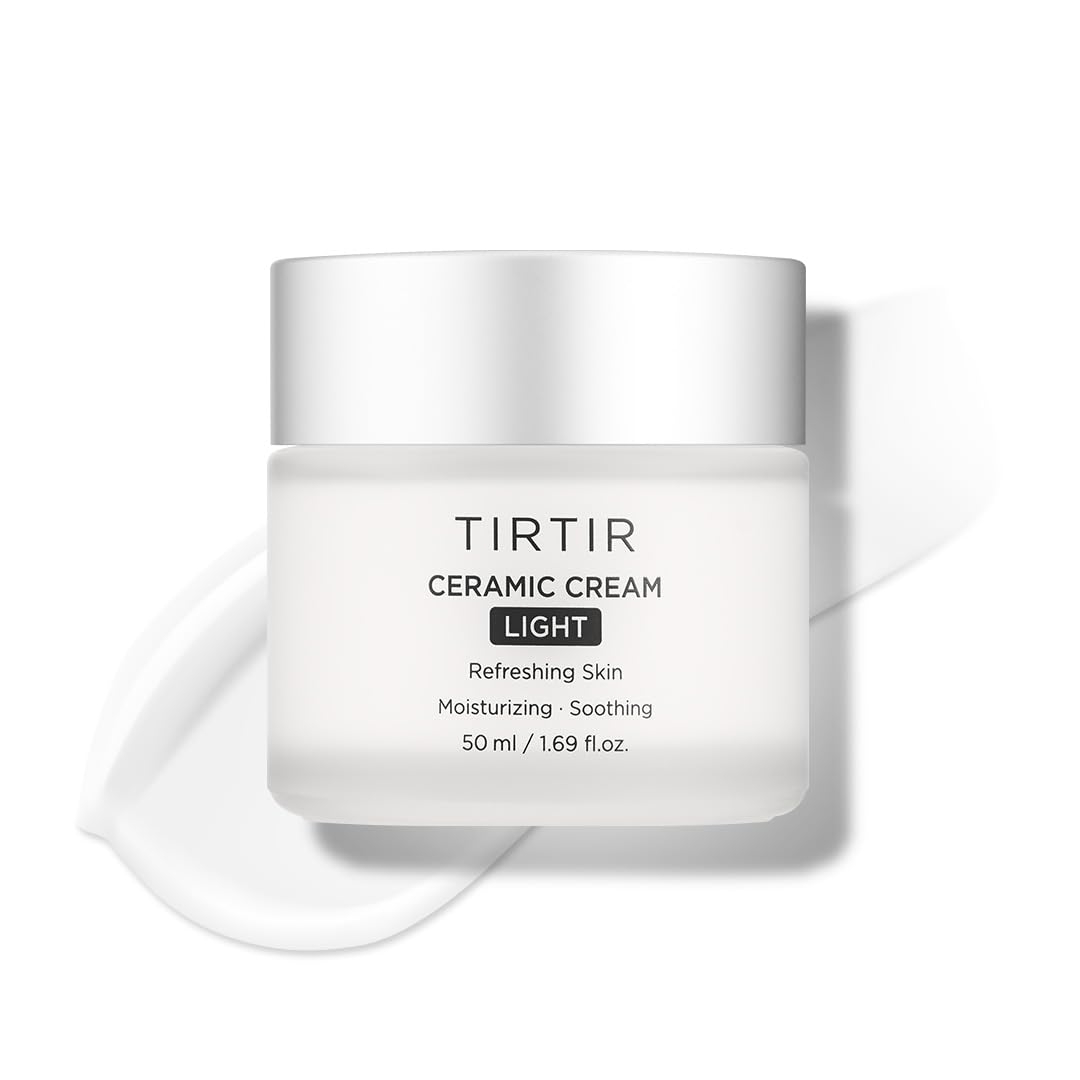 Tirtir Ceramic Cream Light | Deep Moisturizer For Glass Skin, Polyglutamic Acid, Centella Asiatica Extract, Skin Barrier, Lightw
