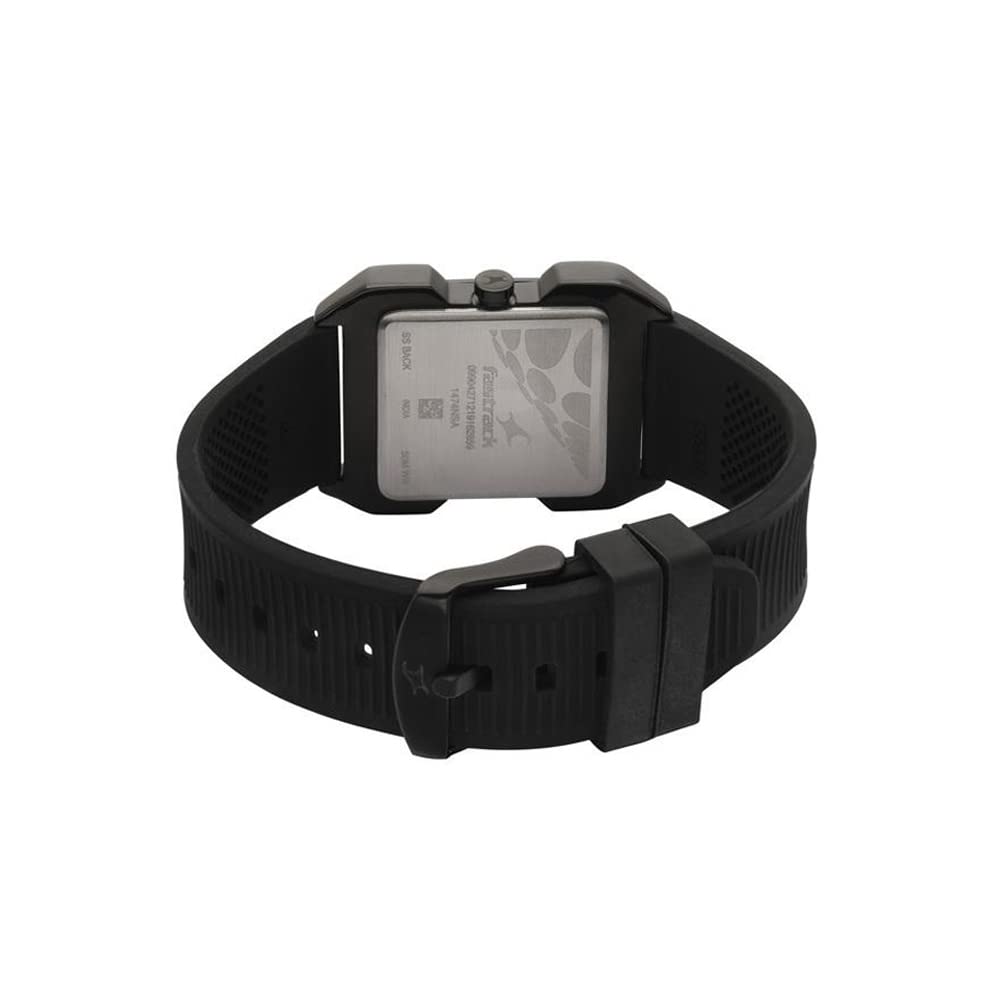 Fastrack Analog Watch For Men -Nr1474Np01 Black Dial, Rubber, Black Strap, Black, Strap