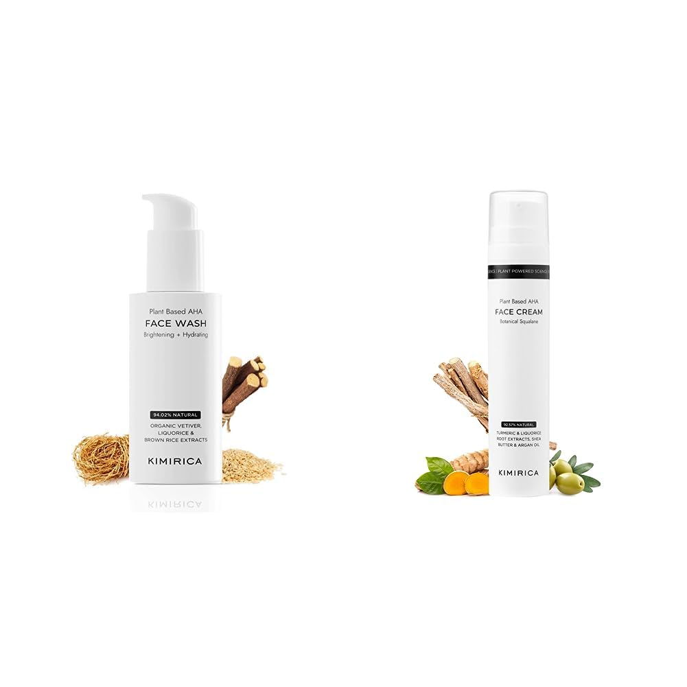 Kimirica Brightening Hydrating Face Wash For Oily Skin (100 Ml) & Kimirica Hydrating + Brightening Face Cream With Plant Powered