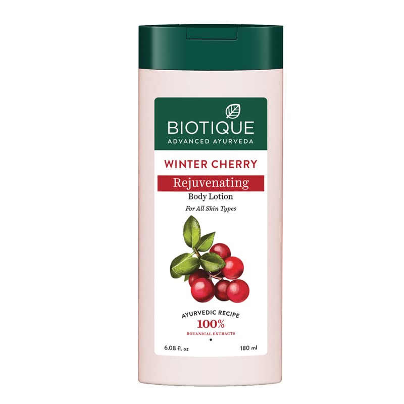 Biotique Winter Cherry Rejuvenating Body Lotion | Moisturizes And Hydrates The Skin | Prevents Ageing, Wrinkles And Dark Spots| 