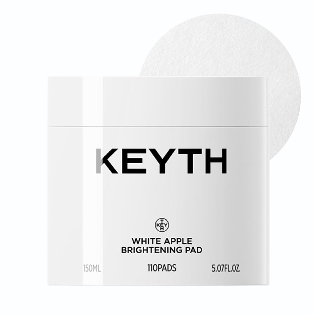 KEYTH White Apple BRIGHTENING PAD (150ML, 5.07 FL.OZ.) / Brightening, Glwoing Skin Filter, Apple Fruit Water, Dark Circle Eraser