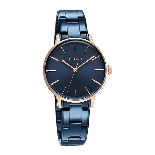 Titan Tgif Quartz Analog Blue Dial Blue Stainless Steel Strap Watch For Women-Ns95248Km02/Nt95248Km02