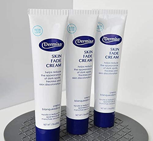 Dermisa Skin Fade Cream with Vitamin C | Helps Reduce Dark Spots and Age Spots | All Skin Types | 1.78 OZ | Pack of 3