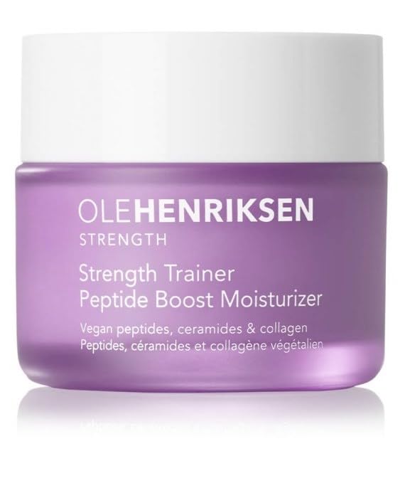 Ole Henriksen Strenth Trainer Peptide Boost Facial Moisturizer with ceramides and collagen Full Size UNBOXED 1.7 fluid ounces 50